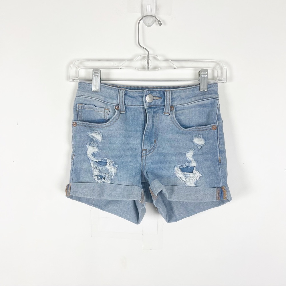 Aeropostale Juniors Blue Denim Low Rise Shorts Size 0